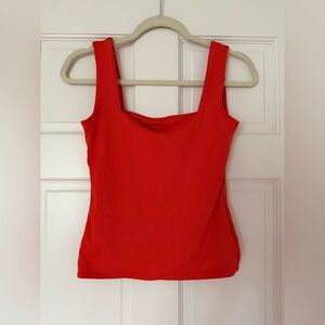 Wearever Orange/Red Sleeveless Women's Top, Size S